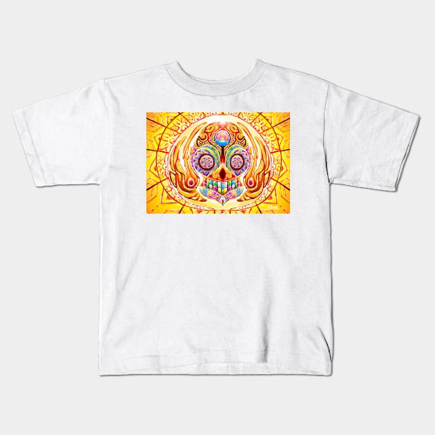 Golden Day of the Dead Skull Kids T-Shirt by Glen Bosiwang Pop Culture Bonanza!